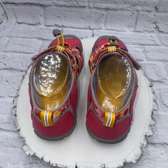 Keen Seacamp CNX Girls Size 4 Pink Yellow Sunburst Water Sandals - Picture 9 of 15
